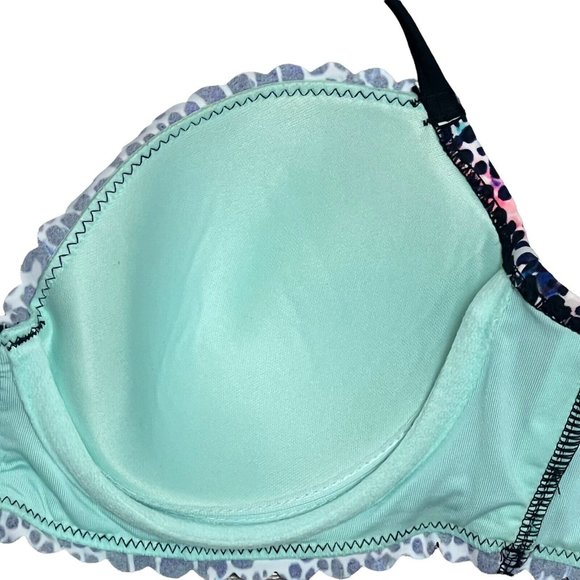 NWT 34C Bikini Top Small Bottoms Sundazed Nixie Bra Swimsuit Set Mermaid Ruffle - Picture 8 of 12